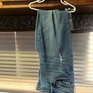 Light denim jean. Has some stretch to it. Good condition.